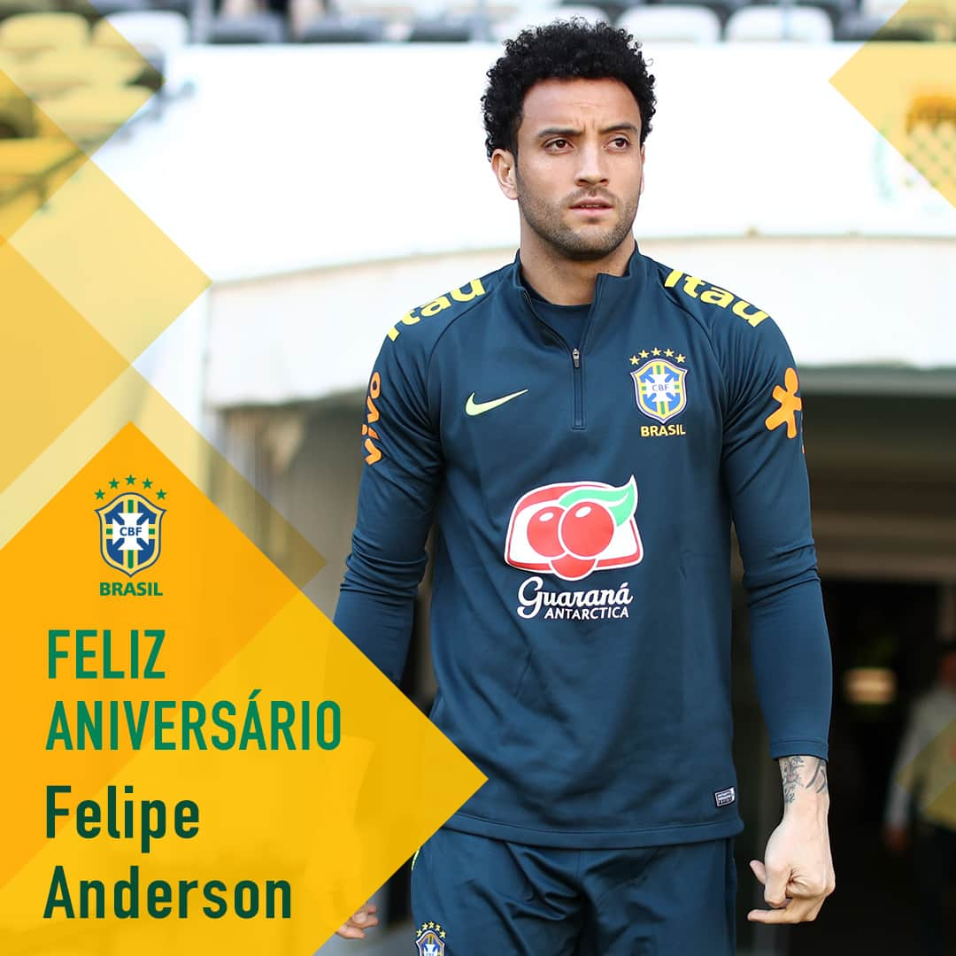 サッカー ブラジル代表チームさんのインスタグラム写真 - (サッカー ブラジル代表チームInstagram)「Mais um campeão olímpico fazendo aniversário. Parabéns, Felipe Anderson! ⚽🇧🇷🎂」4月15日 22時37分 - cbf_futebol