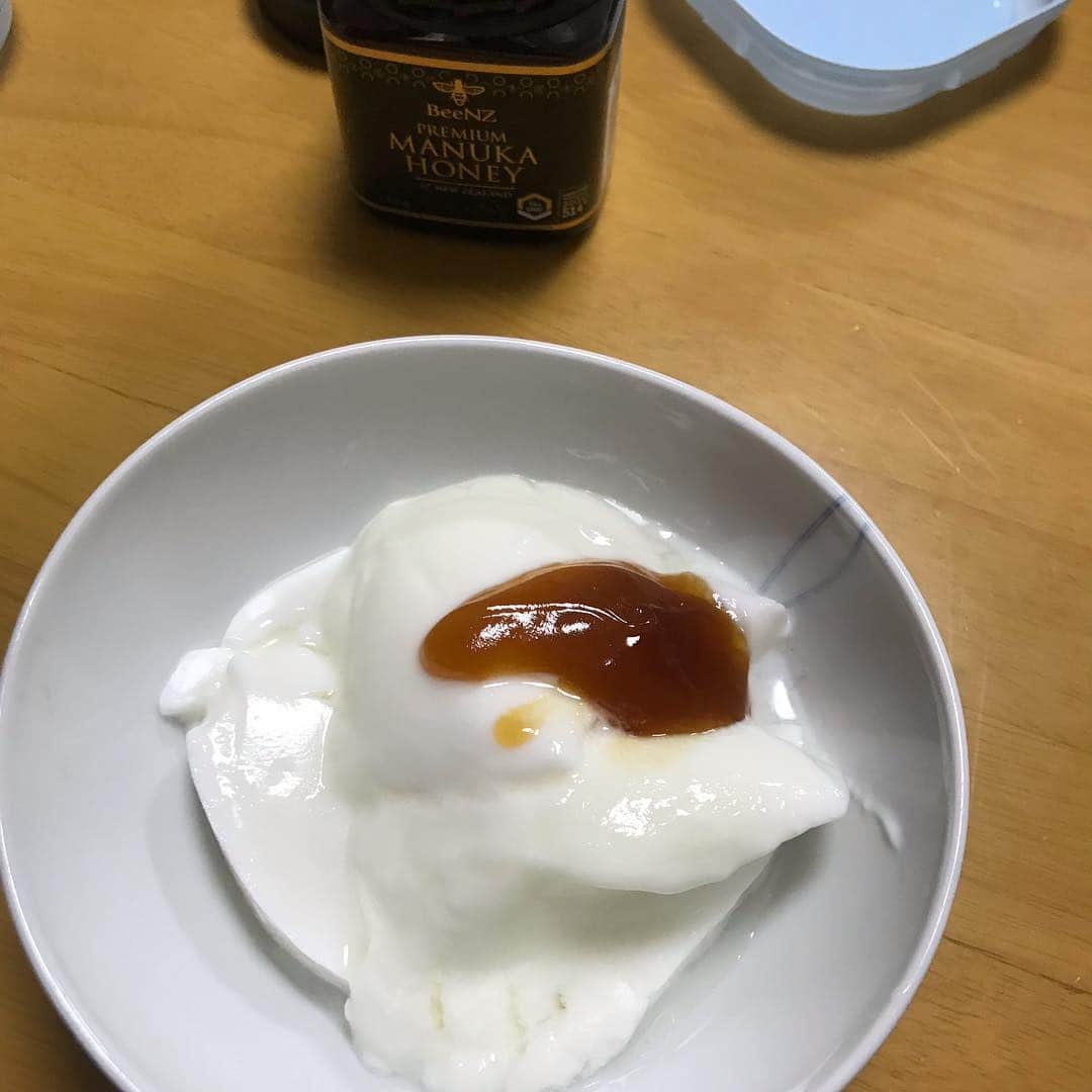 村田毅さんのインスタグラム写真 - (村田毅Instagram)「‪BeeNZのマヌカハニー、これまで飲んでたやつと全然違う。‬ ‪ザラザラ感ないし、薬っぽい苦さもなくて美味しい。‬ . ‪マヌカってマオリ語で「復活の木」という意味だそうで、何百年も昔から治療や回復に使われてたみたいね。‬ . 身体に良いもの、いつもアンテナ張っております！ . ‪これはヨーグルトに入れて美味しくいただいてます(^^)‬ . ‪. #マヌカハニー #復活の木 #BeeNZ #UMF #マヌカハニーの認証 #高め #身体に良いもの #探してます #日野レッドドルフィンズ」4月16日 8時15分 - tsuyoshimurata1215