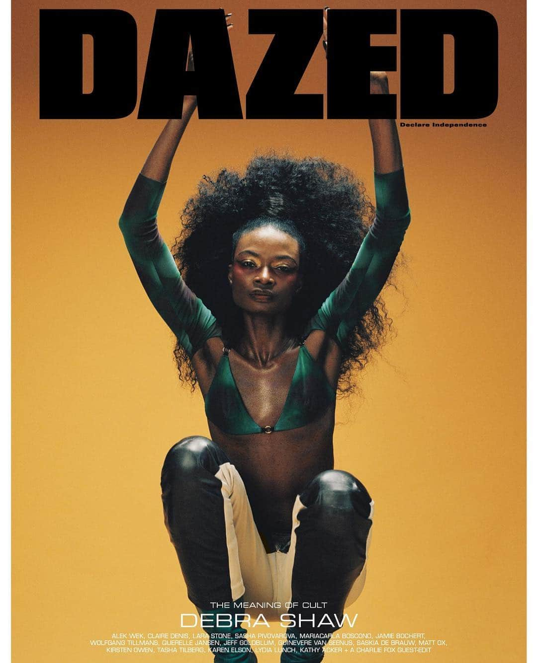 Dazed Magazineさんのインスタグラム写真 - (Dazed MagazineInstagram)「🖤THE MEANING OF CULT: DEBRA SHAW BY CAMPBELL ADDY🖤⁣⠀ ⁣⠀ What does it mean to have cult appeal? Our new spring/summer 2019 issue unravels this question, bringing together era-defining icons with the essential imagemakers of today. COMING SOON.⁣⠀ ⁣⠀ ⁣⠀ Photography @campbelladdy⁣⠀ Styling @emmawyman⁣⠀ Hair @tomohiroohashihair⁣⠀ Make-up @ammydrammeh⁣⠀ Set design @victoria_salomoni⁣⠀ Casting @noahtshelley⁣⠀ ⁣⠀ Text @dominic.cadogan⁣⠀ ⁣⠀ @madamedebrashaw wears all clothes and boots @mowalola⁣⠀ ⁣⠀ Taken from the spring/summer 2019 #TheMeaningOfCult issue of #Dazed⁣⠀」4月16日 1時04分 - dazed