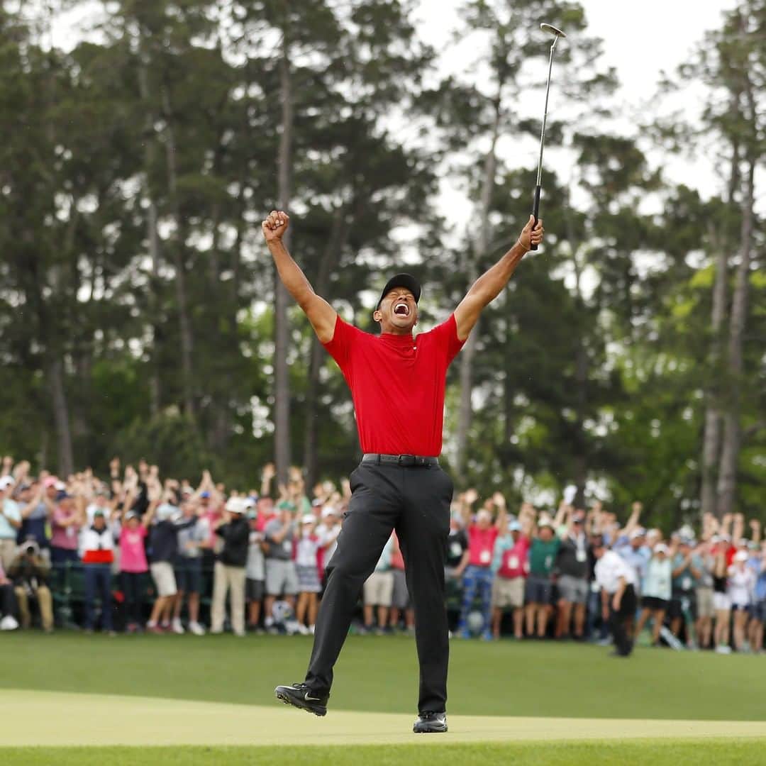 TIME Magazineさんのインスタグラム写真 - (TIME MagazineInstagram)「The most thrilling comeback in American sports history had to be completed at Augusta, at the Masters on a Sunday afternoon in April, writes Sean Gregory. After all, the Augusta National Golf Club is where @tigerwoods, 22 years ago, first burst into our cultural consciousness, like no one we had ever seen before: golf’s first black superstar, a player who everyone figured would rewrite his sport’s record book. By the time he was 32, Woods had won 14 major championships during his astonishing prime. Then came the personal scandal about a decade ago, which the fed tabloids for months and destroyed his marriage. He returned to golf, but kept getting hurt. Woods fell out of the top 1,000 in the world golf rankings. He thought he may never play again. On Memorial Day Weekend in 2017, police found him asleep at the wheel, and arrested him. He had painkillers in his system, and was struggling with managing that pain. Wearing a Green Jacket less than two years later was unimaginable. The 14-year gap between Tiger’s fourth and fifth Masters wins is the largest in golf history. When he tapped in the winning putt, for his 15th career major, Woods screamed and flipped his club. Augusta’s proper “patrons” turned into actual sports fans, celebrating as if their team just won a Super Bowl. “Tiger! Tiger! Tiger!” the fans chanted, pushing up the volume to college football stadium decibel levels. Read the full story at the link in bio. Photograph by Kevin C. Cox (@coxionary)—@gettyimages」4月16日 1時35分 - time