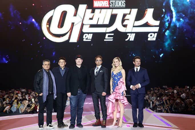 Marvel Entertainmentさんのインスタグラム写真 - (Marvel EntertainmentInstagram)「Marvel Studios’ #AvengersEndgame stars @RobertDowneyJr, @BrieLarson, @Renner4Real, along with producer Kevin Feige and directors Anthony and Joe Russo greet fans at the Seoul Fan Event & Press Conference!」4月16日 2時52分 - marvel