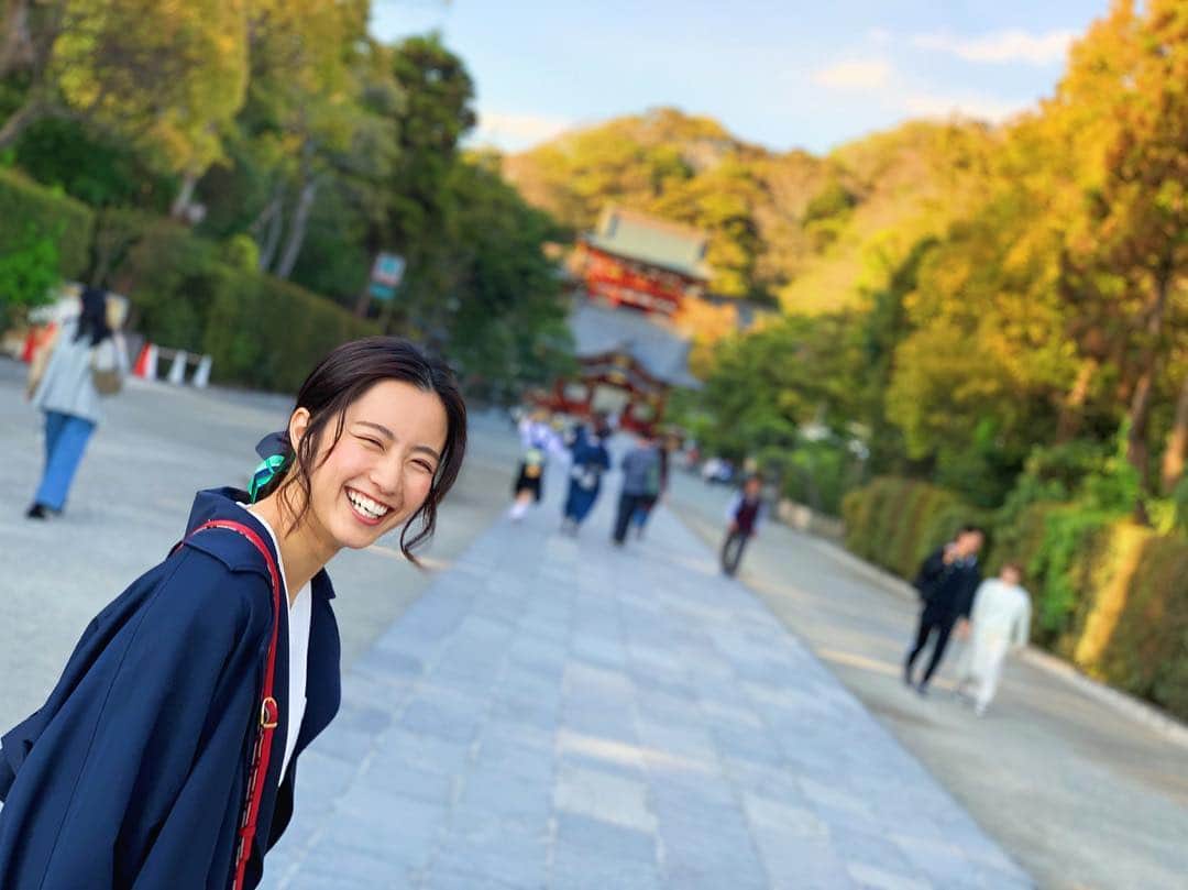えのきさりなのインスタグラム：「. あたたかくて お散歩日和でした #鎌倉 #鶴岡八幡宮 #お散歩  #japan #kamakura #me #happy」