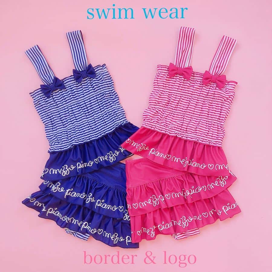 mezzo pianoさんのインスタグラム写真 - (mezzo pianoInstagram)「. ❤︎border & logo swim wear❤︎﻿ ﻿ メゾ ピアノのスイムウェアが﻿ ショップに揃いました♡﻿ . メゾ ピアノロゴがいっぱいのキュート水着は﻿ マリン風♡﻿ セパレートタイプのデザインが﻿ お姉さんぽくってお洒落♡﻿ ﻿ ■水着 ￥8,532﻿ ﻿ ※商品の入荷状況は、お近くのショップまで﻿﻿﻿ お問い合わせください。 ﻿﻿﻿ ※ NARUMIYAONLINEにて発売中。 ﻿﻿﻿﻿ ❤︎︎︎❤︎︎︎❤︎︎︎❤︎︎︎❤︎︎︎❤︎︎︎❤︎︎︎❤︎︎︎❤︎︎︎❤︎︎︎❤︎︎︎❤︎︎︎❤︎︎︎❤︎︎︎❤︎︎︎❤︎︎︎﻿﻿﻿﻿﻿﻿﻿﻿﻿ ﻿ #水着 #キッズ水着 #スイムウェア #キッズスウィムウェア ﻿ #メゾピアノ30周年﻿#メゾピアノ #mezzopiano﻿﻿﻿﻿﻿﻿﻿﻿﻿﻿﻿﻿﻿﻿﻿﻿﻿﻿ #summercollection #夏コレクション﻿﻿﻿﻿﻿﻿﻿﻿﻿﻿﻿﻿﻿#夏物#新作  #プリセス#女の子のママ #女の子ママとつながりたい #可愛い #女の子 #ピンク好き #ピンク＃ママスタグラム﻿#ママ撮 #インスタベイビー#ベビスタグラ#kidsfashion #kidswear ﻿ #pink #粉红色 #こども #子供服 #kidswear  #キッズファション #kidsfashion #ig_japan #ig_kids ﻿﻿﻿﻿﻿﻿ ﻿」4月16日 18時23分 - mezzopiano_official