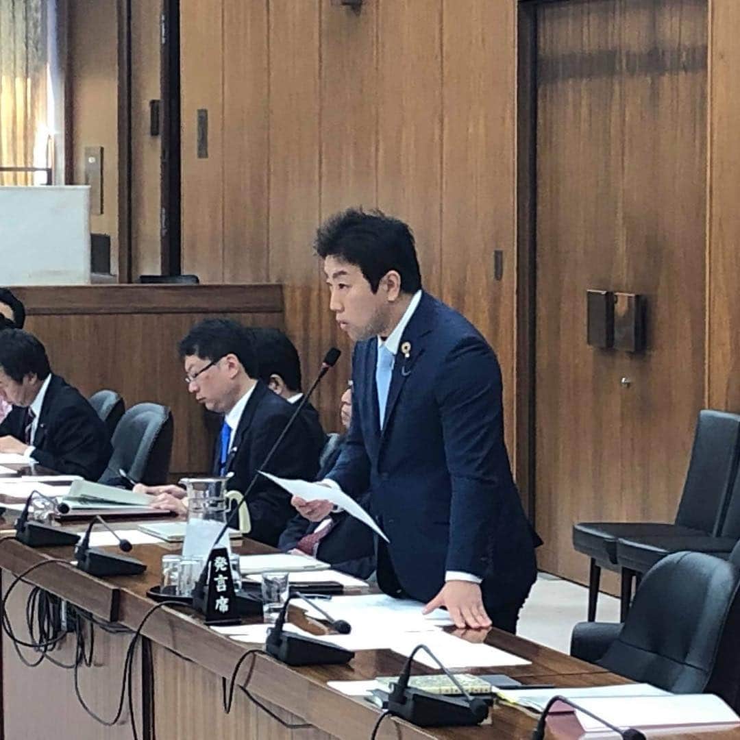 中谷一馬のインスタグラム：「本日 ‪#総務委員会にて‬ ‪#電波法改正案‬ に対して、トップバッターで質疑を行いました！ 国民生活に直結する ‪#携帯電話料金‬ への影響や ‪#耐災害性強化‬ ‪#5G‬ の普及などに関して ‪#総務大臣‬ などに質問しました。  いつも通り ‪#反対‬ ではなく、 ‪#提案‬ ‪#対案‬ を交えながら審査を進めて参ります。 http://www.shugiintv.go.jp/jp/ #国会 #質疑 #衆議院議員 #立憲民主党 #中谷一馬」