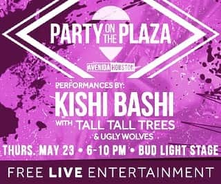 Kishi Bashiさんのインスタグラム写真 - (Kishi BashiInstagram)「Houston! May 23 @avenidahouston it will be a party on the plaza with @talltalltrees and @teamuglywolves opening. No link in the bio above because it’s FREE! We’ll be playing a bunch of new songs and recent classics.」4月16日 10時09分 - kishi_bashi
