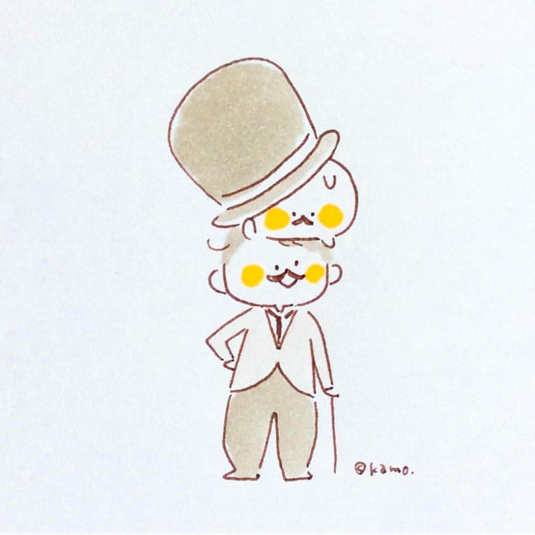 カモさんのインスタグラム写真 - (カモInstagram)「チャップリンデー #happybirthday#チャップリン#Chaplin#ちょびひげ#ウサギタケ」4月16日 10時18分 - illustratorkamo