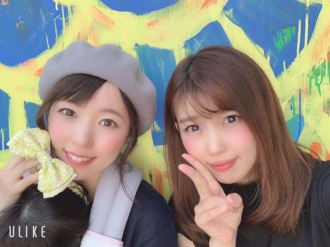 のインスタグラム：「📻♡ ・ ・ ・ 昨日の2人。 大人だけのときは、加工アプリで写真撮るっていう…笑笑 最初の1枚だけだよー❣️ @terumin_min むろりんと楽しみました(^ ^)！ #下北沢 #ランチ #平成30年ベビー」