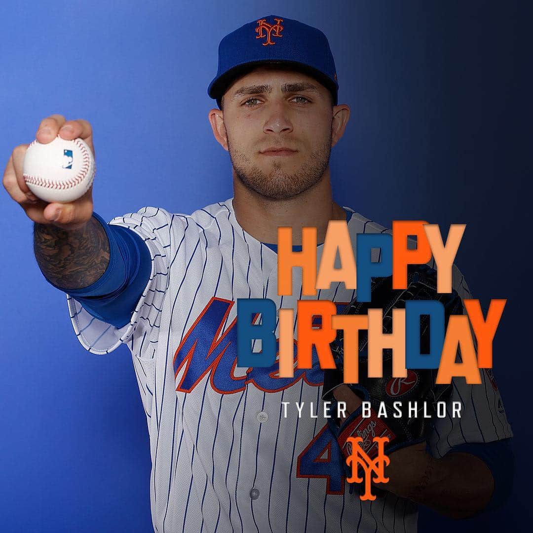 ニューヨーク・メッツさんのインスタグラム写真 - (ニューヨーク・メッツInstagram)「Show some birthday love to @tylerbashlor49! 🎂🎊🎁 #HBD #Birthday #Mets」4月17日 2時54分 - mets