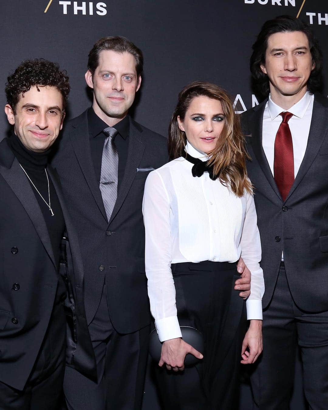 Just Jaredさんのインスタグラム写真 - (Just JaredInstagram)「Keri Russell and Adam Driver with their co-stars Brandon Uranowitz and David Furr at their @burnthisbway opening! See more on JustJared.com #KeriRussell #AdamDriver #BurnThisBway Photos: WENN」4月17日 3時14分 - justjared
