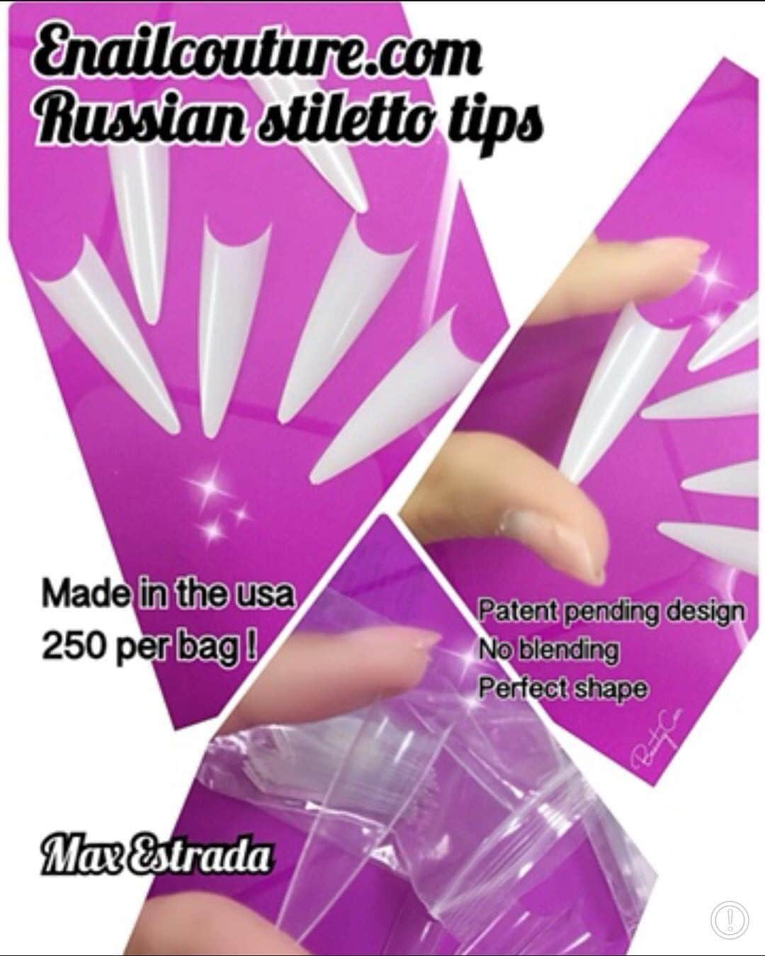 Max Estradaさんのインスタグラム写真 - (Max EstradaInstagram)「Enailcouture.com new Russian stiletto tip in both natural and clear ! Order now ! #ネイル #nailpolish #nailswag #nailaddict #nailfashion #nailartheaven #nails2inspire #nailsofinstagram #instanails #naillife #nailporn #gelnails #gelpolish #stilettonails #nailaddict #nail #💅🏻 #nailtech#nailsonfleek #nailartwow #네일아트 #nails #nailart #notd #makeup #젤네일 #glamnails #nailcolor #nailsalon #nailsdid #nailsoftheday Enailcouture.com happy gel is like acrylic and gel had a baby ! Perfect no mess application, candy smell and no airborne dust ! Enailcouture.com」4月16日 20時00分 - kingofnail