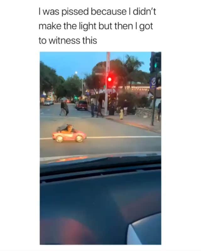 Funny Postsのインスタグラム：「••••••••••• 😂 This dog is a better driver than me 💬 Video by: @kelciumm 🎥 Double tap for more videos!」