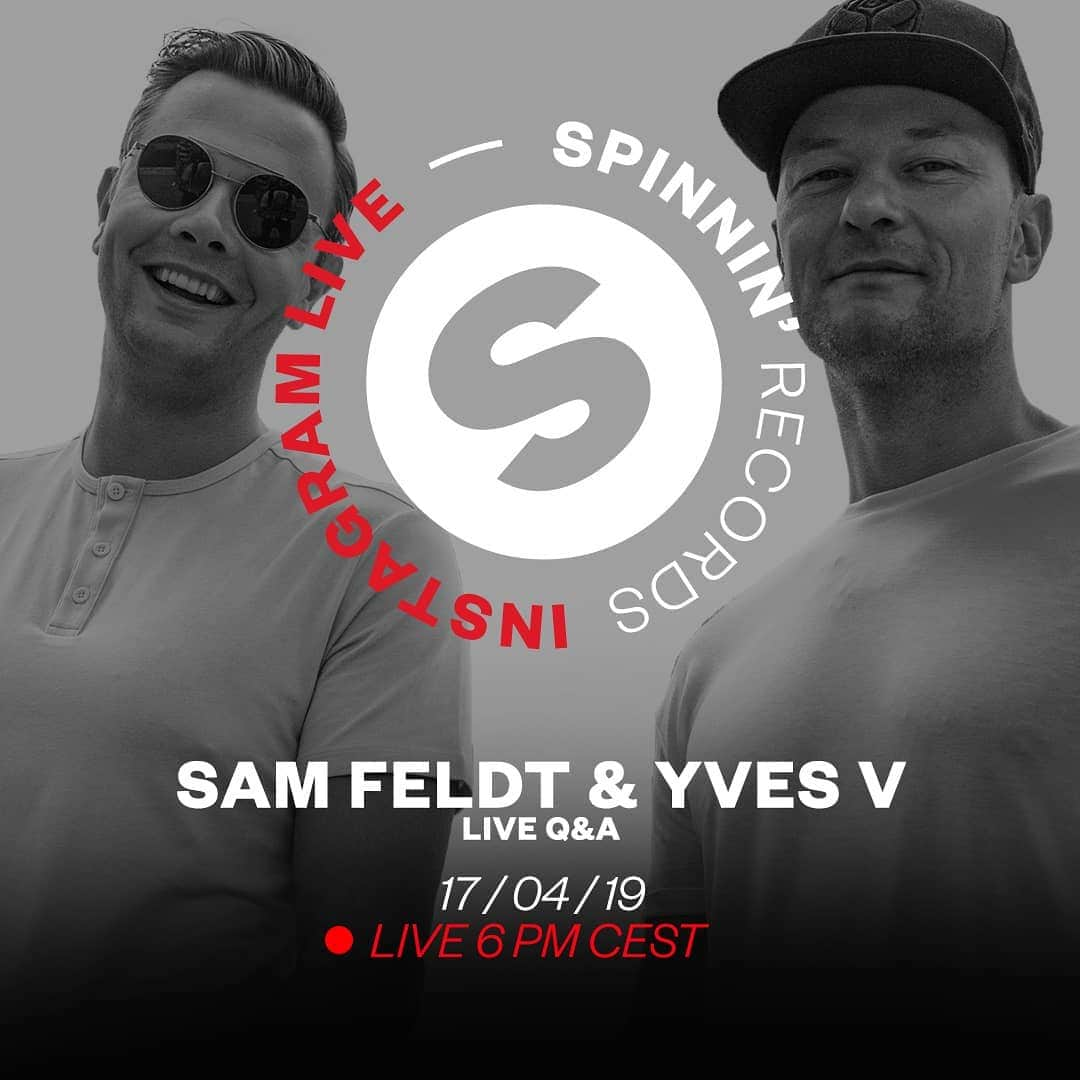 Spinnin' Recordsさんのインスタグラム写真 - (Spinnin' RecordsInstagram)「What have you always wanted to ask @samfeldtmusic & @yves_v? They'll be answering all your questions during their LIVE Q&A on Instagram 🙌 Drop your questions below and tune in tomorrow at 6 PM CET! #spinninrecords #samfeldt #yvesv #live #qanda」4月16日 21時08分 - spinninrecords