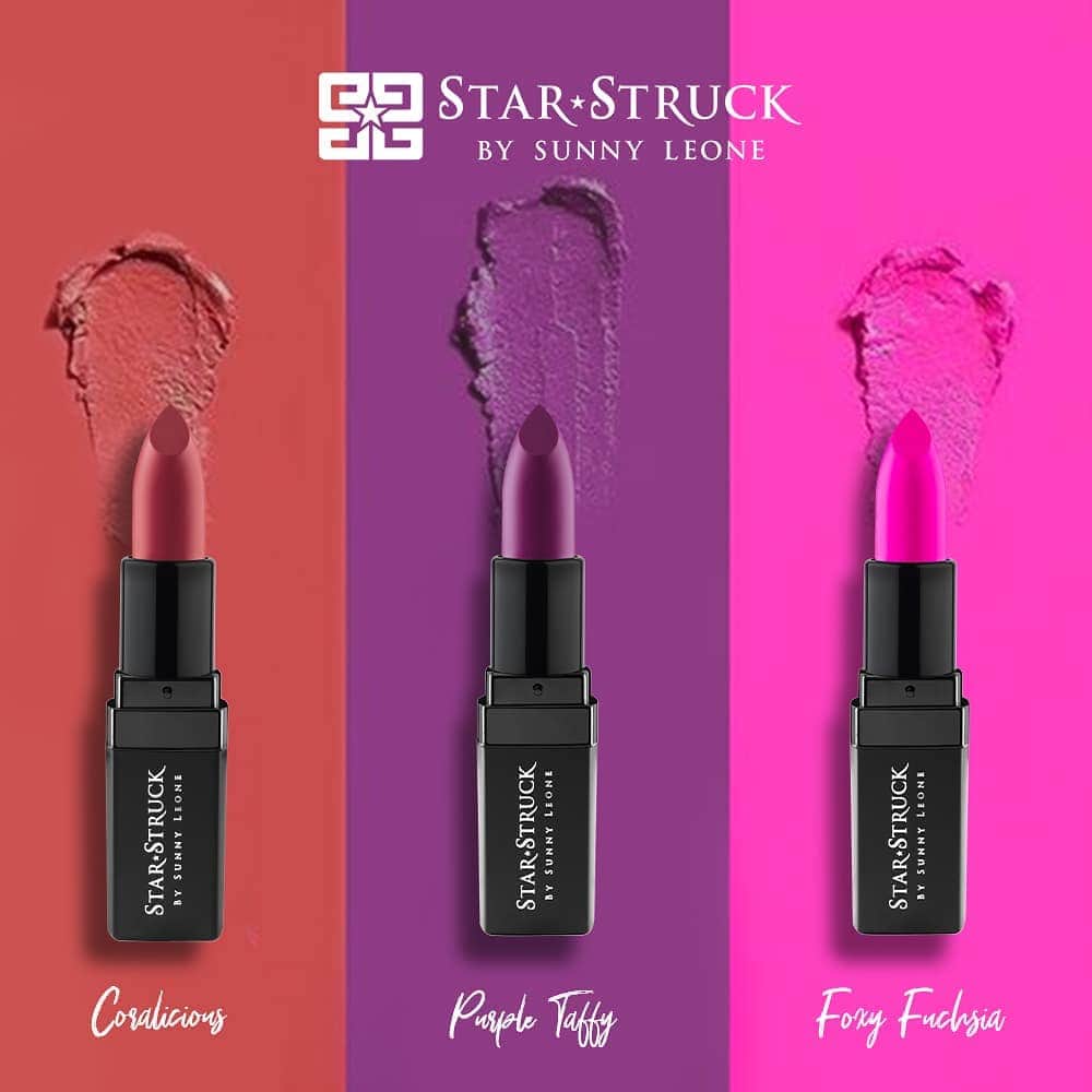 サニー・レオーネさんのインスタグラム写真 - (サニー・レオーネInstagram)「The most #Instagrammable lipsticks out there! 💄 Have you bagged our #AnniversaryEdition Lipsticks yet  Shades: #Coralicious #PurpleTaffy #FoxyFuchsia  Available exclusively on www.suncitystore.com  #SunnyLeone #fashion #cosmetics #StarStruckbySL #LuxuryLips #luxury #luxurylifestyle #LipFluencer」4月16日 22時11分 - sunnyleone