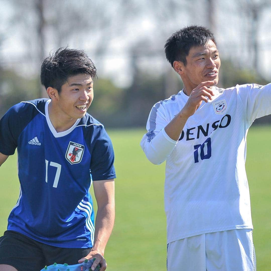 のインスタグラム：「. フロンターレの未来 （2019.04.16） . 📷Photo by @shimpeei (Soccer King) . #宮代大聖 #TaiseiMiyashiro #旗手怜央 #ReoHatate #順天堂大学 #U20 #U20日本代表 #u20wc #fifau20worldcup #川崎フロンターレ #frontale #日本代表 #daihyo #サッカーキング #⚽️ #サッカー」