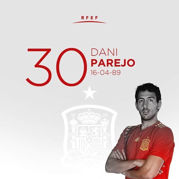 サッカー スペイン代表チームさんのインスタグラム写真 - (サッカー スペイン代表チームInstagram)「🎂 ¡¡¡FELIZ CUMPLEAÑOS, @dani_parejo10!!! El centrocampista internacional del @valenciacf cumple 30 años. ⠀ 🥳 ¡MUCHAS FELICIDADES!」4月16日 23時39分 - sefutbol