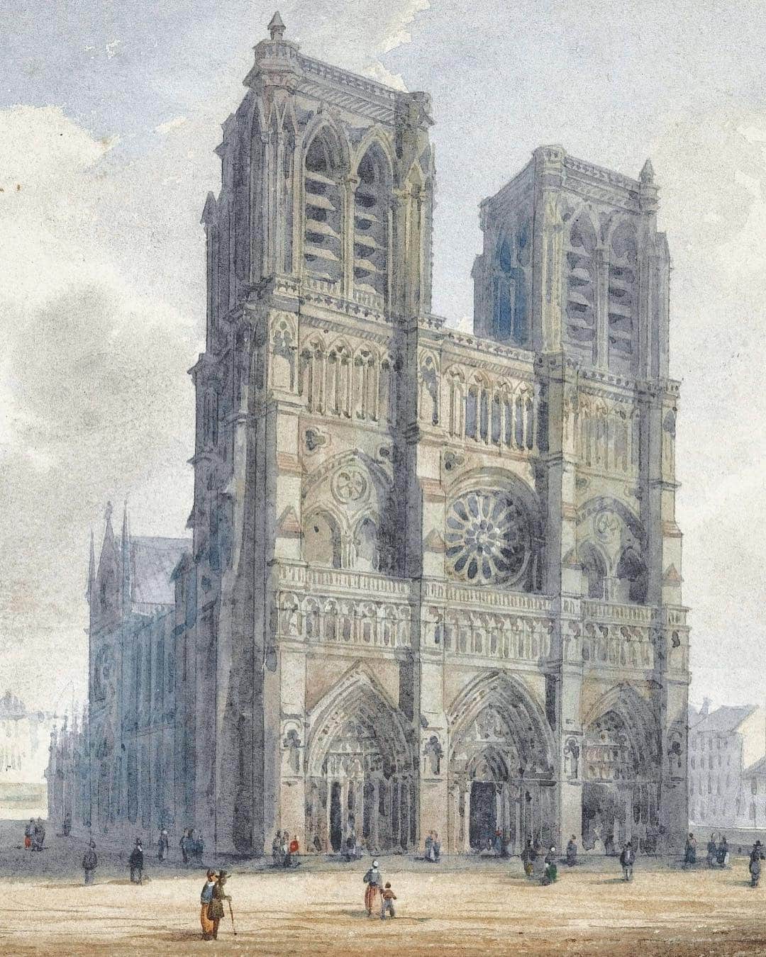 サザビーズさんのインスタグラム写真 - (サザビーズInstagram)「Gaspard Gobaut, ‘Notre-Dame de Paris’, 19th century  Our hearts are with Paris 🇫🇷」4月16日 23時43分 - sothebys