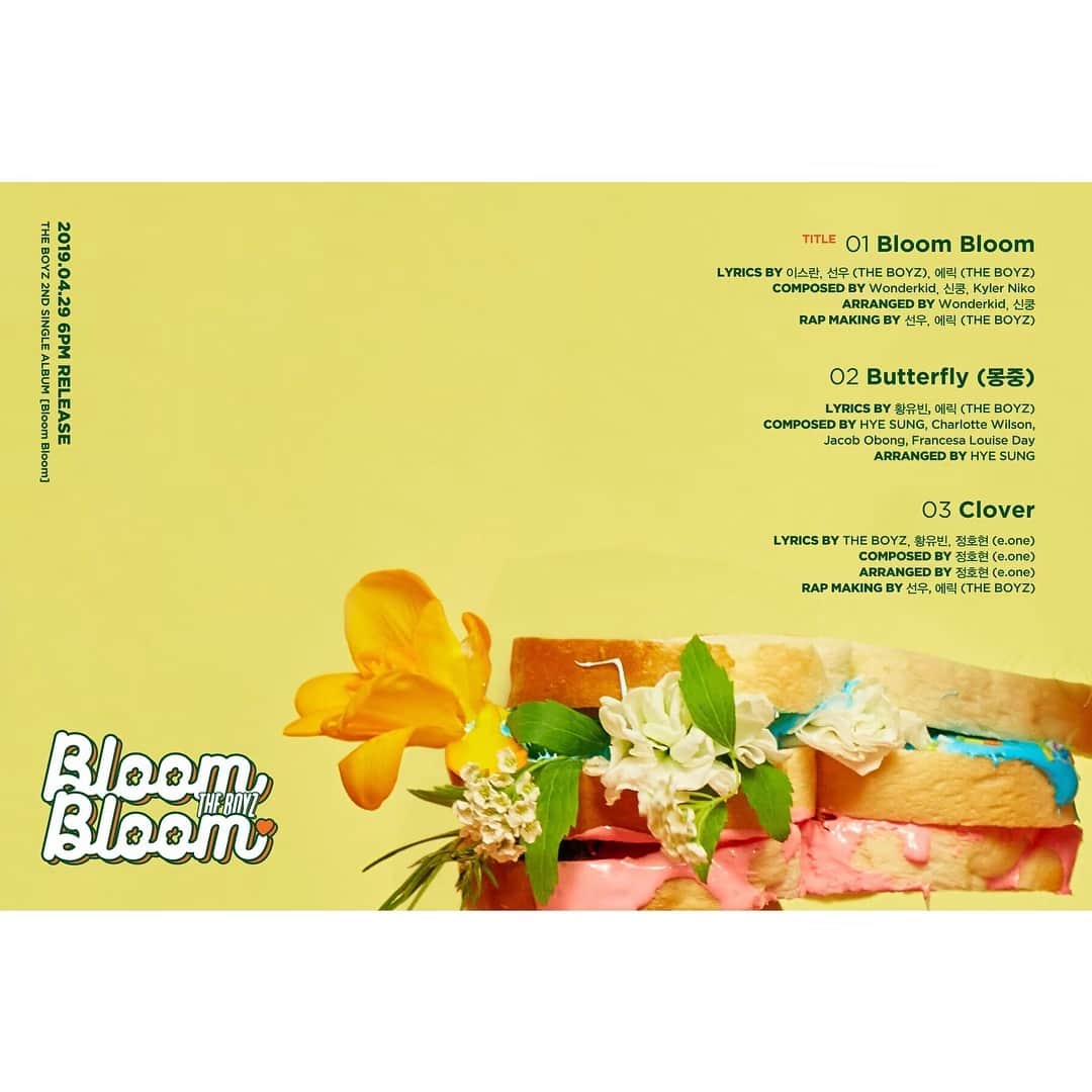 THE BOYZさんのインスタグラム写真 - (THE BOYZInstagram)「THE BOYZ 2nd Single Album [Bloom Bloom] Track List  2019.04.29. 6PM Release  #THEBOYZ #더보이즈 #BloomBloom」4月17日 0時06分 - official_theboyz