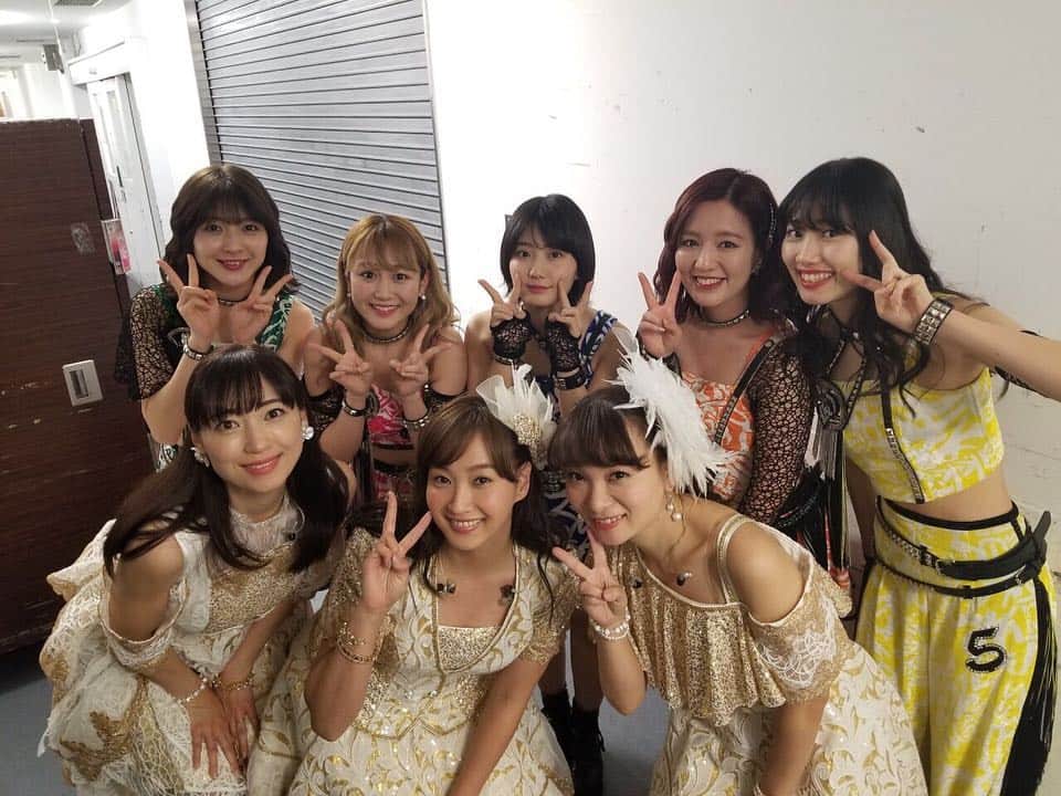のインスタグラム：「﻿ 大好きな大先輩たちと﻿ ご一緒させていただきました！﻿ ﻿ いつも思いますが、﻿ 先輩の背中はとても大きくて﻿ 好きだなぁってなります。。﻿ ﻿ ずっとずっと憧れです！！﻿ ﻿ ありがとうございました！  #モーニング娘og  #飯田圭織 さん #保田圭 さん #藤本美貴 さん #アプガ」