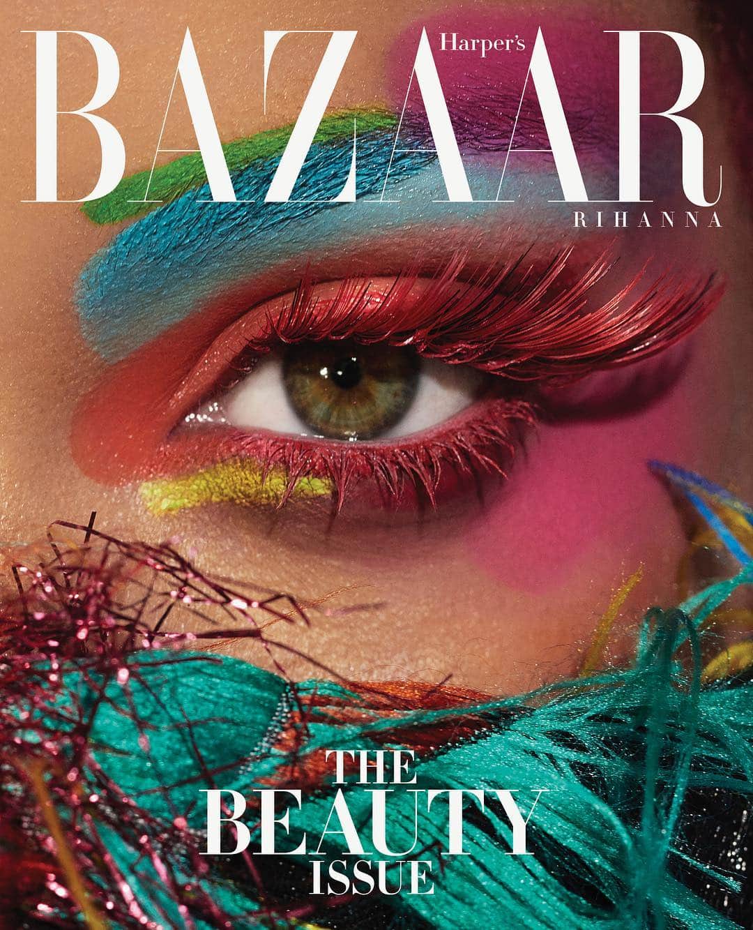 リアーナさんのインスタグラム写真 - (リアーナInstagram)「the May cover of @harpersbazaarus hits newsstands on April 23rd !! 🥰 check out more at harpersbazaar.com now. thank you @glendabailey 📸: @dennisleupold Fashion Editor: @menamorado Makeup: @isamayaffrench Hair: @yusefhairnyc」4月17日 0時40分 - badgalriri