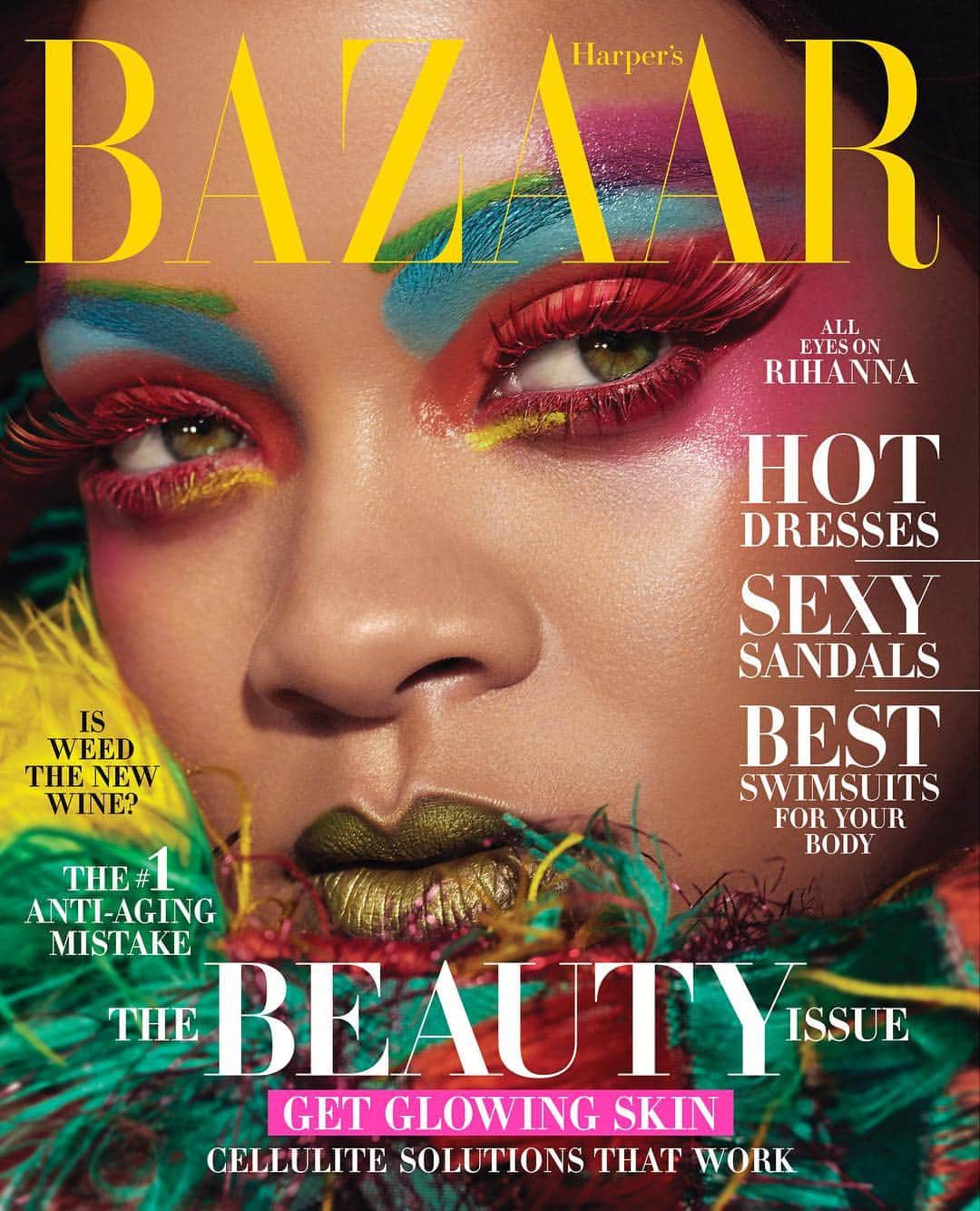 Just Jaredさんのインスタグラム写真 - (Just JaredInstagram)「@badgalriri is on the cover of @harpersbazaarus modeling some chic looks! #Rihanna Photos: @dennisleupold」4月17日 1時15分 - justjared