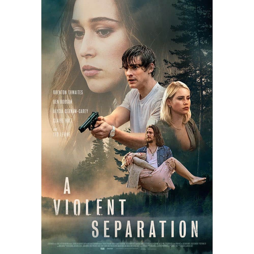 クレア・ホルトのインスタグラム：「Finally!! Super proud of this film and can’t wait for everyone to see it. In theaters and on demand May 17 #aviolentseparation」