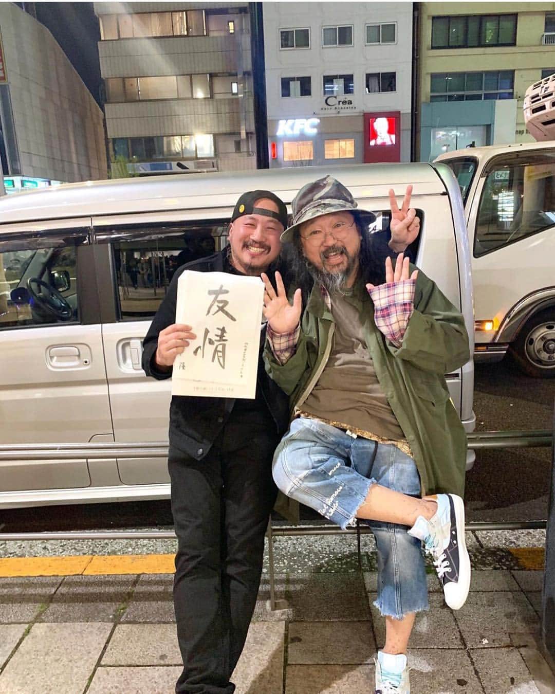村上隆さんのインスタグラム写真 - (村上隆Instagram)「w @madsaki last night at @oketacollection show Spairal Garden Aoyama TOKYO」4月17日 12時14分 - takashipom