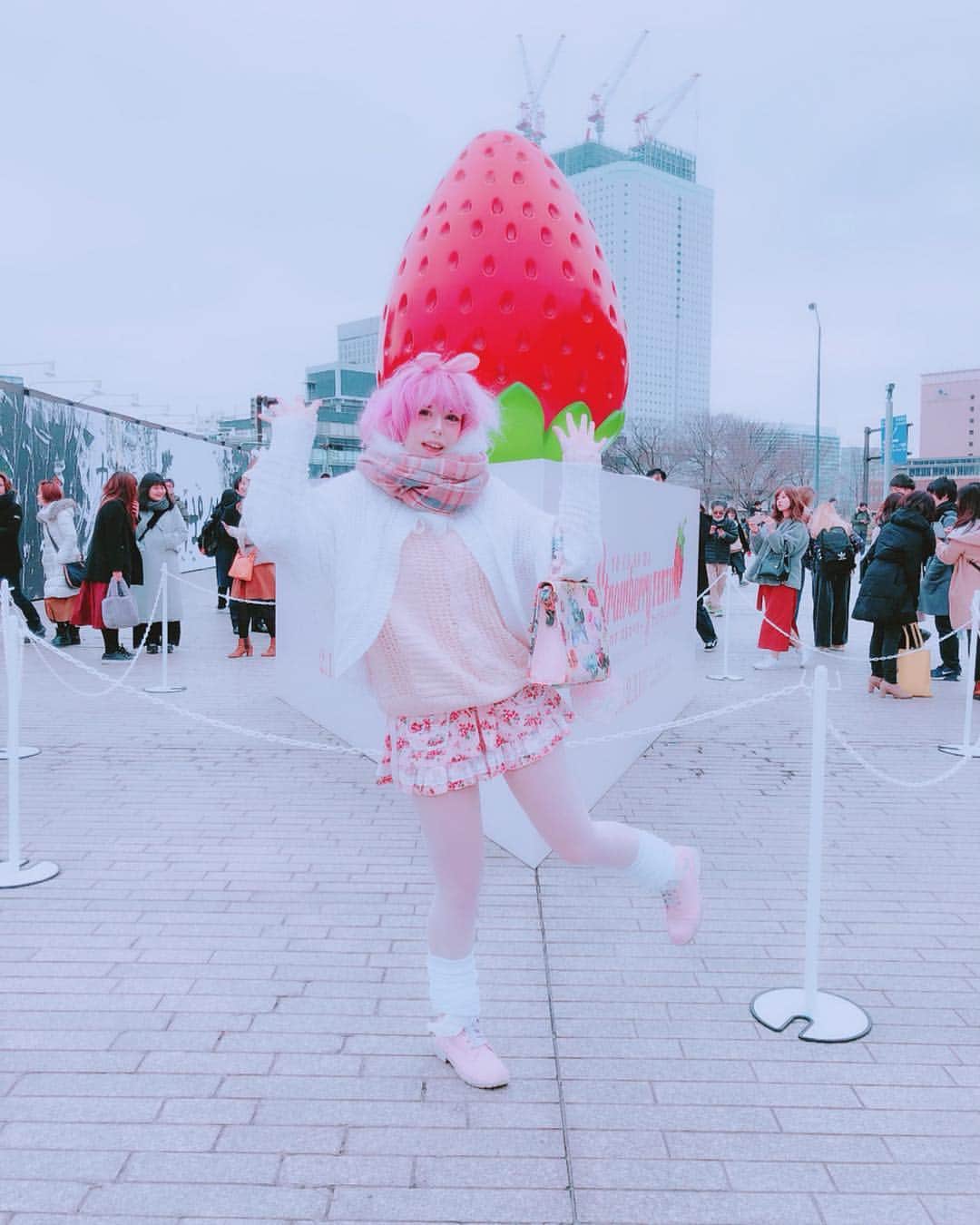 Elizabunnii エリザバニーさんのインスタグラム写真 - (Elizabunnii エリザバニーInstagram)「🍓Strawberry festival in Yokohama💕🍓💕✨ 楽しかった〜💕🍓💕💓 #strawberryfestival #strawberry #strawberry🍓 #pinkhair #kawaiistyle #いちご #いちご🍓 #ファッション #fashion #pink #ピンク」4月17日 12時53分 - dollie.bunnie