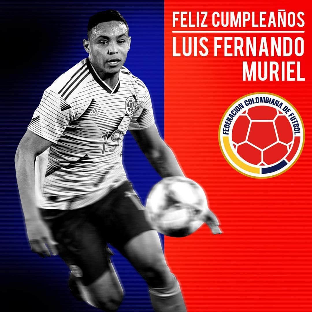 サッカー コロンビア代表チームのインスタグラム：「Feliz cumpleaños para @luisfmuriel9. Que sean muchos años más llenos de goles y alegrías ⚽️💥🎂」