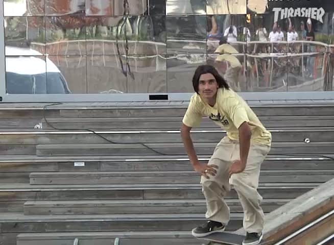 スラッシャーのインスタグラム：「👨🏻 @deeddz ‘Moustache Rides’ ROUGH CUT is LIVE on ThrasherMagazine.com 🐼 @enjoi」