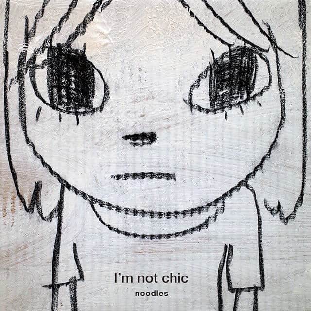 奈良美智のインスタグラム：「one of my fev band noodles. their new album “ I’m not chic ” will be come out in June.  http://noodles.velvet.jp/index_j.html」