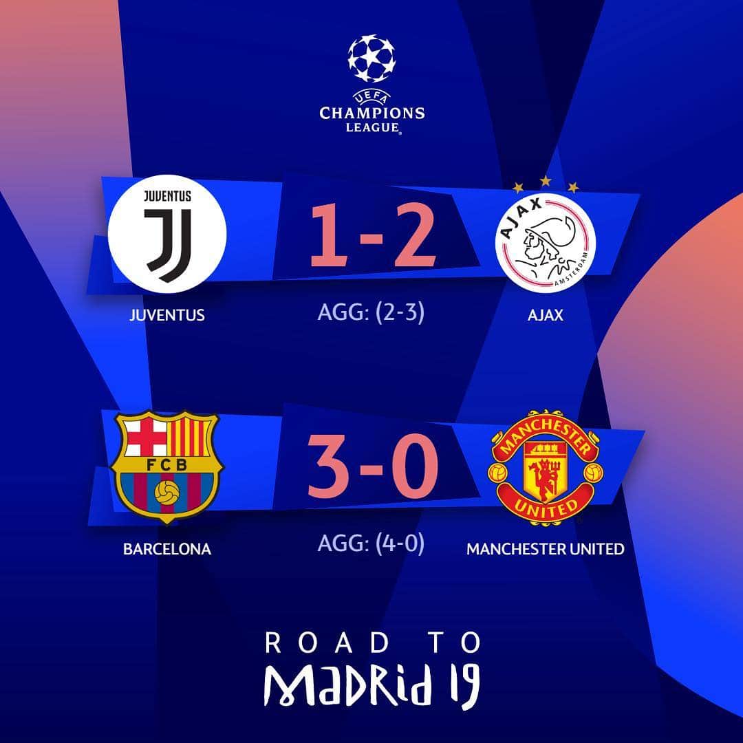 UEFAチャンピオンズリーグさんのインスタグラム写真 - (UEFAチャンピオンズリーグInstagram)「Awesome Ajax 🎉 Brilliant Barca 🎉 Who was your #UCL hero tonight?」4月17日 6時03分 - championsleague
