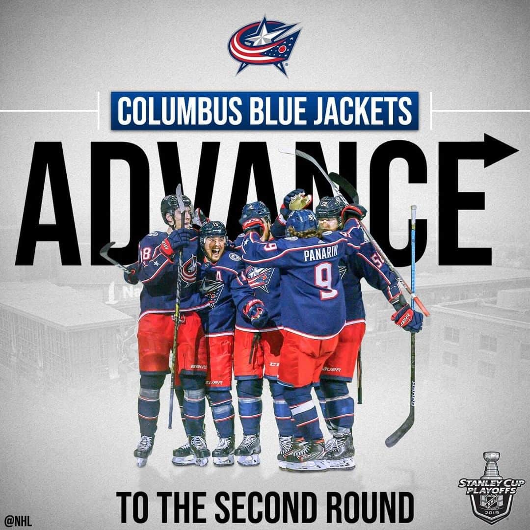 NHLさんのインスタグラム写真 - (NHLInstagram)「FOUR. STRAIGHT. WINS.  The @bluejacketsnhl have defied all odds and are off to the Second Round! #StanleyCup」4月17日 10時42分 - nhl