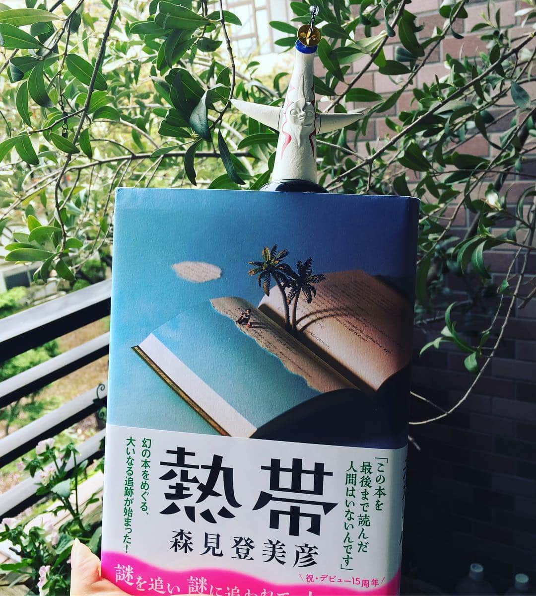 小橋めぐみのインスタグラム：「森見登美彦著「熱帯」 物語の中で迷子になるような、 マトリョーシカのような。 謎が謎を呼ぶ、壮大な冒険譚。 一冊の本の中に広がる、果てしなき世界に乾杯🥂 #熱帯 #森見登美彦」
