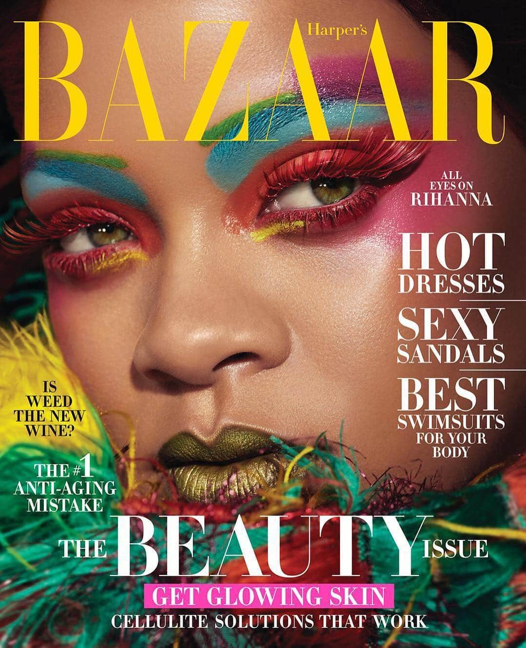 Tais Araújoさんのインスタグラム写真 - (Tais AraújoInstagram)「Rihanna pra @harpersbazaarus para colorir nossa quarta-feira 😍💕😍 É ou não é um bom dia, meu povo?!」4月17日 21時55分 - taisdeverdade