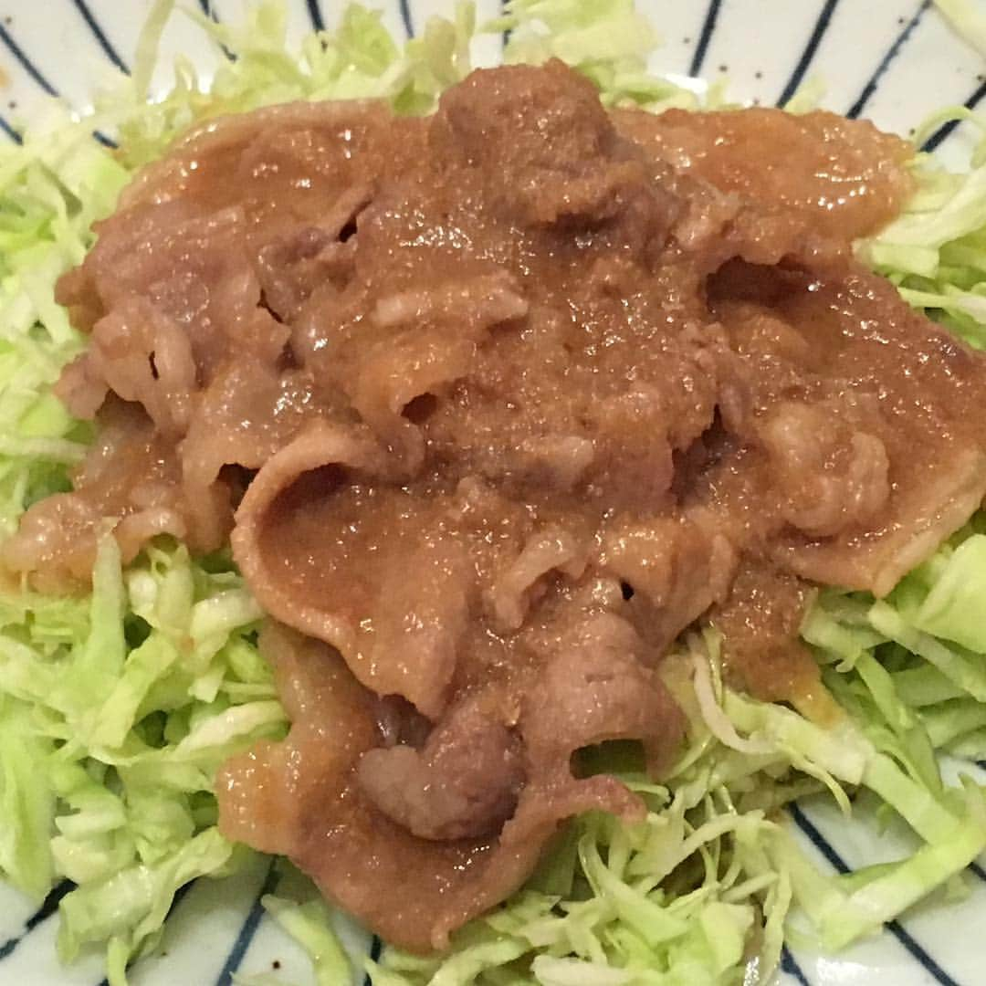 柳家さん生さんのインスタグラム写真 - (柳家さん生Instagram)「4/17晩ご飯作っただぁ〜 豚肉の生姜焼き 牛蒡ピーマンきんぴら #さん生 #豚肉 #生姜焼き #きんぴら」4月17日 21時55分 - waraiguma1957