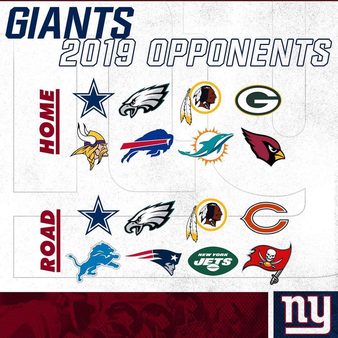 New York Giantsさんのインスタグラム写真 - (New York GiantsInstagram)「The schedule comes out TONIGHT at 8PM ET. Who do you want to play Week 1?! ⤵️」4月17日 22時15分 - nygiants