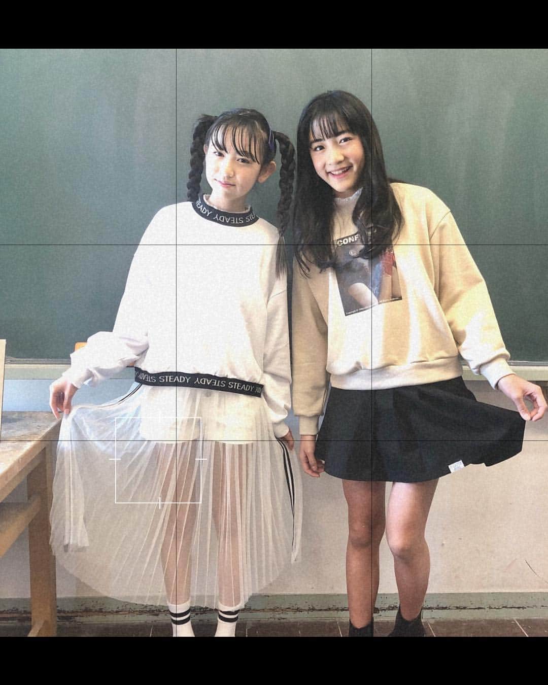 ニコ☆プチのインスタグラム：「♡ 。 ♡ みさき＆えっちゃん私服🥛🍪 色のまとめ方がおしゃん~~🥰 ♡ 。 ♡ #入江美沙希  #石山えこ」