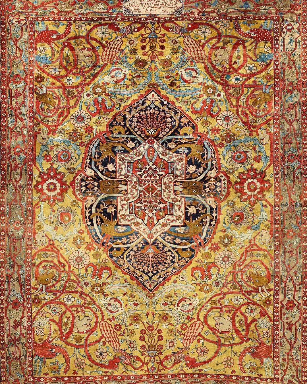 サザビーズさんのインスタグラム写真 - (サザビーズInstagram)「Rolling out the red carpet for our ‘Arts of the Islamic World’ #auction on 1 May…  This year’s edition features a number of fine #rugs and #carpets perfect for #collectors looking to add a unique touch to their home. Swipe for just a few of our favourites – including an important inscribed West #Persian rug made of glossy, luscious silk for Fath-‘ali Shah, a 19th century ‘Star Kazak’ #rug, a North Indian #Agra #carpet and an Oushak ‘Transylvanian’ rug crafted in 17th century #Turkey.  View the #exhibition in our #London #galleries from 26 April.  #SothebysMiddleEast #InteriorDesign」4月17日 17時52分 - sothebys