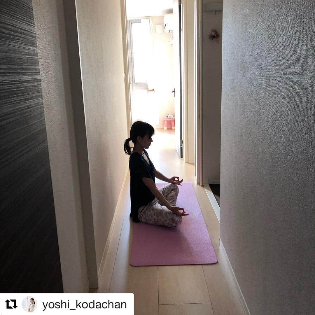 芥川舞子さんのインスタグラム写真 - (芥川舞子Instagram)「#Repost @yoshi_kodachan with @get_repost ・・・ 夕方のヨガ。 ・ 夕方のヨガは自宅の廊下でやります(ひみつ)🤭 ・ 私が実践しているハートオブヨガ(@hridaya_yogaschool )は、マット1枚分のスペースがあればどこでも出来るので助かります🙏✨ ・ 今日は娘の習い事の送迎前にヨガの練習。 ・ この時間のヨガの練習が1番好きです。 ・ お天気がいいと夕方のお日様のやわらかい光が廊下まで届くので、 西日が眩しい部屋のドアをあけて心地よくやっています。 ・ そして、自分をケアする時間って本当に大切なんだなぁ〜としみじみ感じました。 ・ 大切な人が悩んでいたら、自分も同じように落ち込んだり、力になってあげたいとの思いが強くなる一方で、 ・ 本人が自分の力で悩みを解決していかなくてはならない場合、見守ることしかできない自分の無力さに心が落ちてしまうようなことがあります。 ・ 私の場合は、娘の心配が多いですが(主人の心配も多いかな 笑) ・ 小さい頃は手伝ったり守ったりできていたけど、娘も成長するにつれ、ひたすら見守ることしかできない時間は、私も苦しいです。 ・ だいたいは、 私のアドバイスがなくても見守り応援し続けていると、私が考えるよりももっとよい解決をすることも多いです！ さすが娘！！ ・ でも、見守っている間は自分も本人と同じまたはそれ以上に心も体も落ち込んだりします。 ・ そうなっている時は、 自分もしっかりケアしてあげる時間が必要なのだと、私のヨガの先生の舞子先生(@maiko.akutagawa )が教えてくれました。 ・ 舞子先生も、先生の先生である洋輔先生(@yohsuke_akutagawa )から教わったことだそうです。 ・ 確かに大切な人を心配し見守っている時に自分の方のケアも同じように大切だとはあまり考えたことがなかったです。 ・ そしてその通りだと思いました。 ・ もし、落ち込みを一緒に背負っていてその苦しさがとれないようなら、意識的に自分のケア(私の場合はヨガの時間)を増やすことが必要なのだと。 ・ 心配したり悩んだりする日常の中で、結局、私はヨガの練習をすることしかできないんだなぁと深く納得しました。 ・ だから、色々な日々の出来事にフラフラしながらも、 自分の心地よい呼吸と共に少しでも生きやすく日常を過すために、今日もヨガの練習を続けています。 ・ #yoga #heartofyoga #自宅練習 #夕方のヨガ #夕方の陽の光が好き #自分のケアの時間 #芥川舞子先生 #芥川洋輔先生 #生きやすい日常 #私にできることはヨガの練習だけ #📸は娘 #インスタ用だよだって #しっかりしてきたわ〜 #写真少ないので助かります🙏」4月17日 18時08分 - maiko.akutagawa