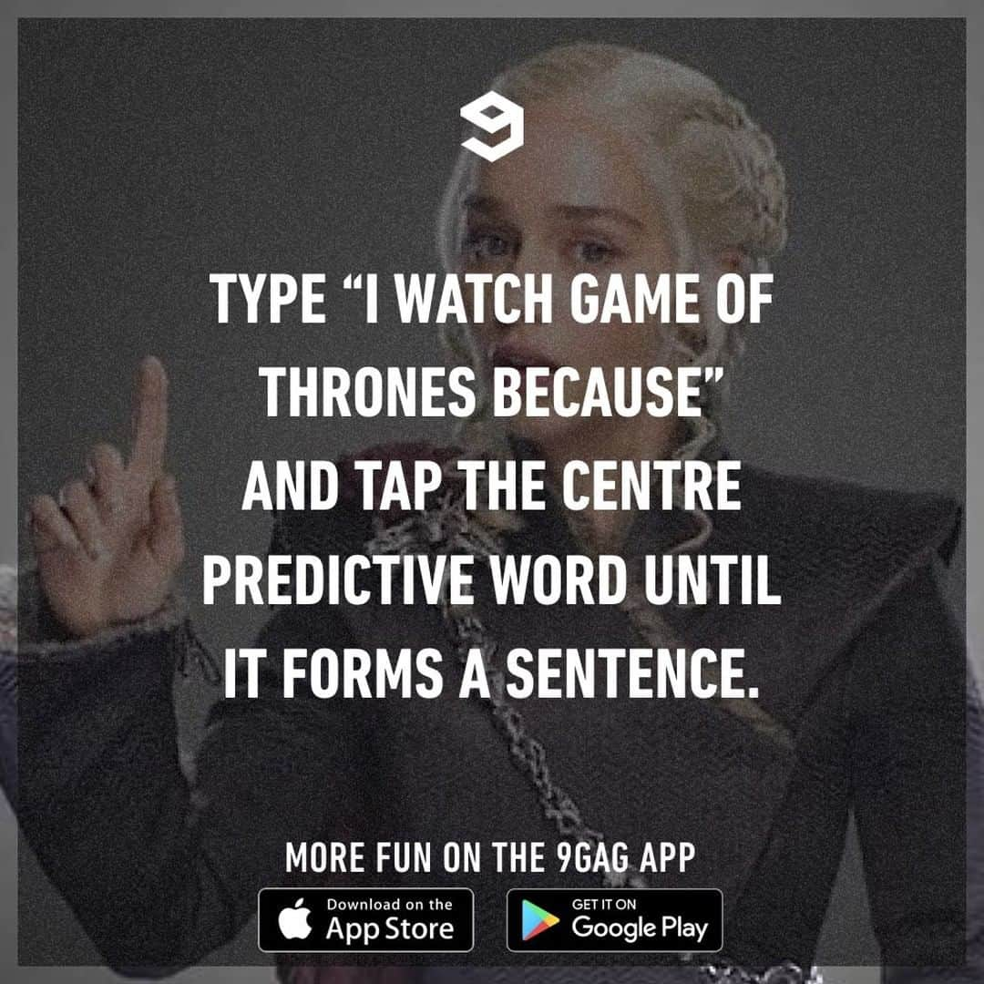 9GAGさんのインスタグラム写真 - (9GAGInstagram)「I watch Game of Thrones because they talk about their stories in a very sexual way.⠀ #gameofthrones #9gag」4月17日 18時14分 - 9gag