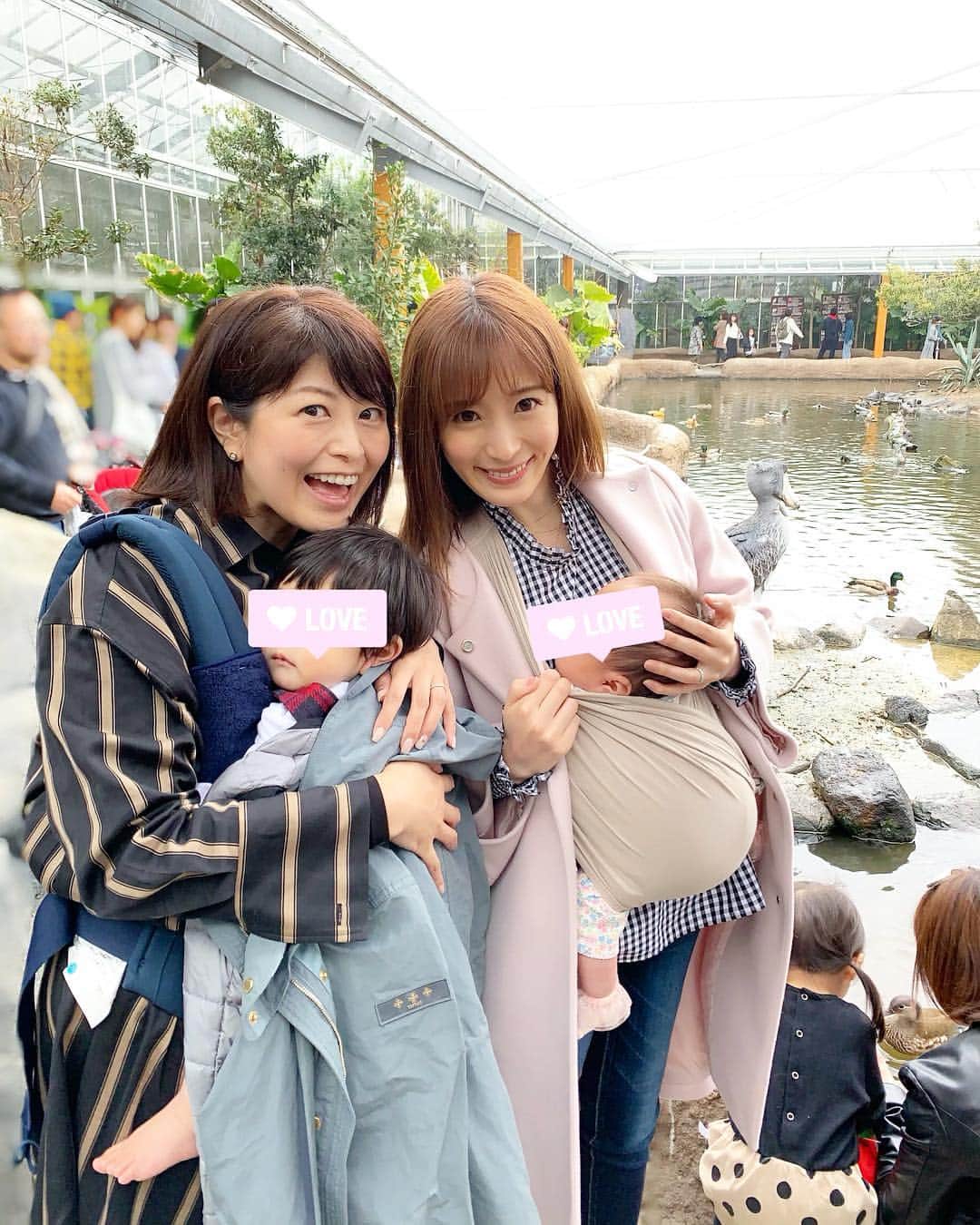 小林真由のインスタグラム：「⋆﻿ ⋆﻿ 麻季さんfamilyと神戸旅行♡﻿ わくわくしていたUSJは雨で中止して﻿ 神戸どうぶつ王国に行ってきました🦜﻿ 動物との距離が0m❣️﻿ うさぎも亀も鳥もカピバラさんも﻿ 近くで触れ合えて可愛かった〜🐇 ﻿ 気さくでほーーんとに優しい﻿ 麻季さんにはお世話になりっぱなし🙇‍♂️﻿ 息子くんは同級生なのにもうしっかりしてて﻿ いつも仲良くしてくれる🥺﻿ 大好きなファミリーです♡﻿ ﻿ #神戸 #旅行 #子連れ旅行 #生後4ヶ月 #女の子ママ #女の子ベビー #ベビー #動物園 #コニー #抱っこ紐 #森麻季 さん #神戸どうぶつ王国」