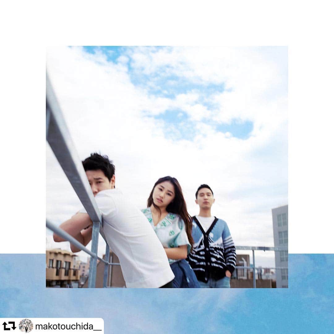西村哲也のインスタグラム：「#repost @makotouchida__ ・・・ RIRI, KEIJU, 小袋成彬『Summertime』 （資生堂「アネッサ」CMソング2019） #小袋成彬 #RIRI #KEIJU  #資生堂 #アネッサ #Summertime Styling（RIRI）@tetsuyanishimura  Hair&MakeUp（RIRI）@asami_nemoto」