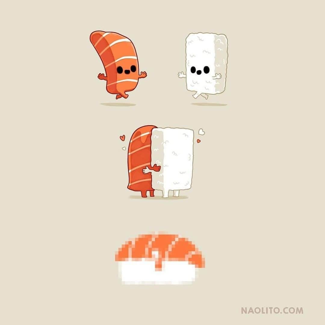 9GAGさんのインスタグラム写真 - (9GAGInstagram)「When sushi is love 🍣 🔞 Follow @couple for more #couplegoals⠀ -⠀ ✏️ @naolito⠀ -⠀ #couple #relationship #relationshipgoals #comic #sushi #love」4月17日 21時00分 - 9gag