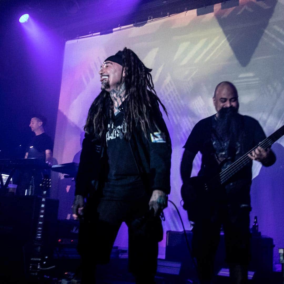 Revolverさんのインスタグラム写真 - (RevolverInstagram)「@weareministry are in the midst of a brief tour with @coldcave23 celebrating the new documentary ‘Industrial Accident: The Story of Wax Trax!’ On April 15th, they swung through Brooklyn’s Music Hall of Williamsburg where Al Jourgensen and cohorts blasted through a set entirely comprised of classic material from the Eighties and Nineties, including Ministry’s “Stigmata,” “Thieves,” “Burning Inside” “Just One Fix,” “(Everyday is) Halloween,” Revolting Cocks’ “No Devotion,” 1000 Homo DJs’ “Supernaut” cover and more. It was a thrilling blast from the past for everyone there, even Al, it seemed. “That was actually kinda fun,” he said, after playing “Jesus Built My Hotrod.” 📸 @jolenesiana」4月18日 6時50分 - revolvermag