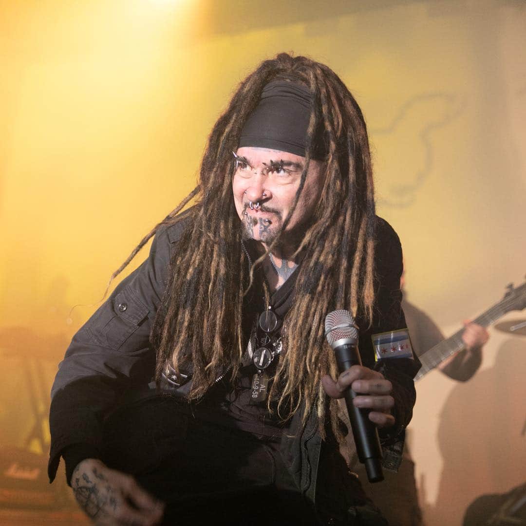 Revolverさんのインスタグラム写真 - (RevolverInstagram)「@weareministry are in the midst of a brief tour with @coldcave23 celebrating the new documentary ‘Industrial Accident: The Story of Wax Trax!’ On April 15th, they swung through Brooklyn’s Music Hall of Williamsburg where Al Jourgensen and cohorts blasted through a set entirely comprised of classic material from the Eighties and Nineties, including Ministry’s “Stigmata,” “Thieves,” “Burning Inside” “Just One Fix,” “(Everyday is) Halloween,” Revolting Cocks’ “No Devotion,” 1000 Homo DJs’ “Supernaut” cover and more. It was a thrilling blast from the past for everyone there, even Al, it seemed. “That was actually kinda fun,” he said, after playing “Jesus Built My Hotrod.” 📸 @jolenesiana」4月18日 6時50分 - revolvermag