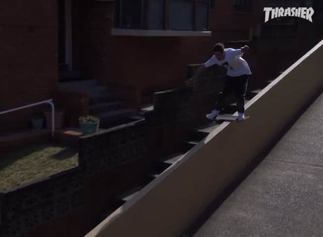 スラッシャーのインスタグラム：「RUFF KUT @deeddz 🎬  Now playing on ThrasherMagazine.com 🐼 @enjoi」