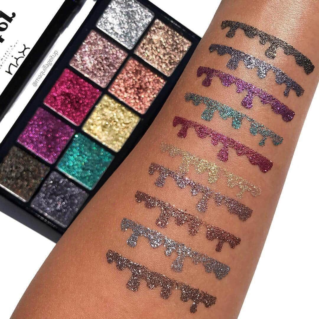 ULTA Beautyさんのインスタグラム写真 - (ULTA BeautyInstagram)「Who needs the kira kira app when you've got this palette? @maquillageitup snapped the coolest swatches 😍 Drop a ✨ if you're glitter obsessed 💖 #ultabeauty ⠀⠀⠀⠀⠀⠀⠀⠀⠀ Beauty, your way 🙌 Share your pics with us by using #ultabeauty! 📷: @maquillageitup ⠀⠀⠀⠀⠀⠀⠀⠀⠀ ⠀⠀⠀⠀⠀⠀⠀⠀⠀ Repost @maquillageitup: Glitter is the new black!✨✨ Deets: @nyxcosmetics ✨ Best selling GLITTER GOALS CREAM PRO PALETTE $25.00. Also available at @ultabeauty#coachella #nyxcosmeticscoachella #nyxprofessionalmakeup#nyxcommunity #nyxcosmetics#eyeshadow #nyxglitter#eyeshadowpalette #nyxofftropic#Maquillageitup #makeupnews#makeup #newmakeup#makeupartist #beautyjunkie#nyxglittergoals #beautycommunity#gaintrick #gainpost #slaythatflatlay#makeuphaul #makeuptutorial#maquillageitup #ulta」4月18日 7時37分 - ultabeauty