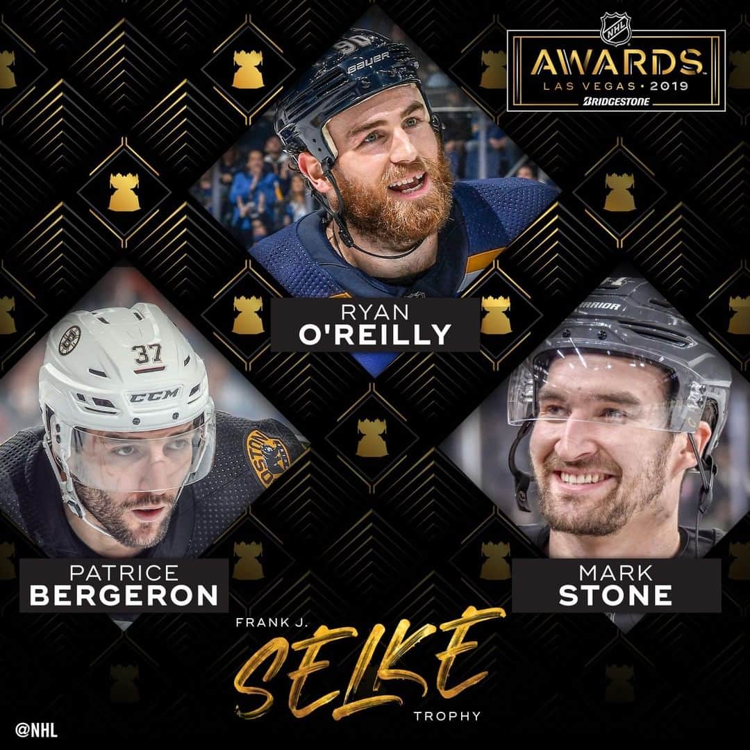 NHLさんのインスタグラム写真 - (NHLInstagram)「Here are your Selke Trophy nominees for the 2019 #NHLAwards presented by @bridgestonetires.」4月18日 8時00分 - nhl