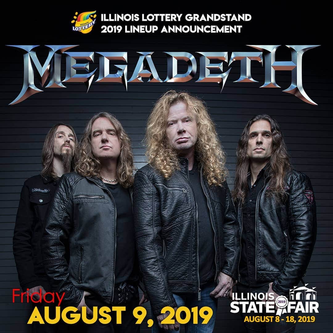 Megadethさんのインスタグラム写真 - (MegadethInstagram)「Megadeth Cyber Army TICKETS PRESALE for Illinois State Fair, Springfield, IL August 9 is on NOW at megadeth.com/tour #illinoisstatefair」4月18日 0時22分 - megadeth