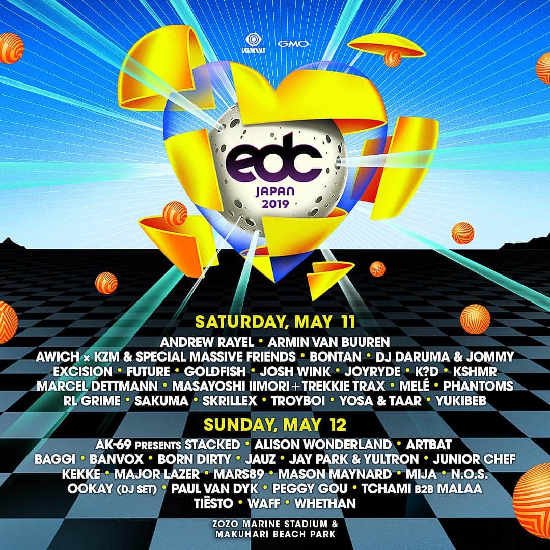 DJ DARUMAのインスタグラム：「🇯🇵@EDC_japan 🔉🔥🏠 🔉 今年はJOMMYとMAIN STAGEでぶっカマします👊🏻👊🏻 Me & Jommy get main stage this year✌🏻Plz come.」